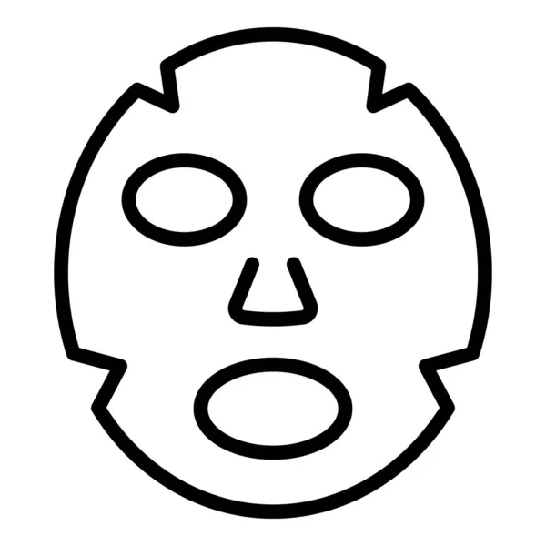 Значок маски лица, стиль контура — стоковый вектор
