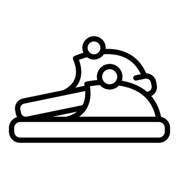 Home slippers clothing icon, outline style — Vetor de Stock