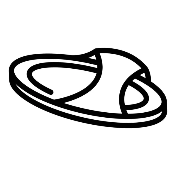 Accueil pantoufles icône du sommeil, style contour — Image vectorielle