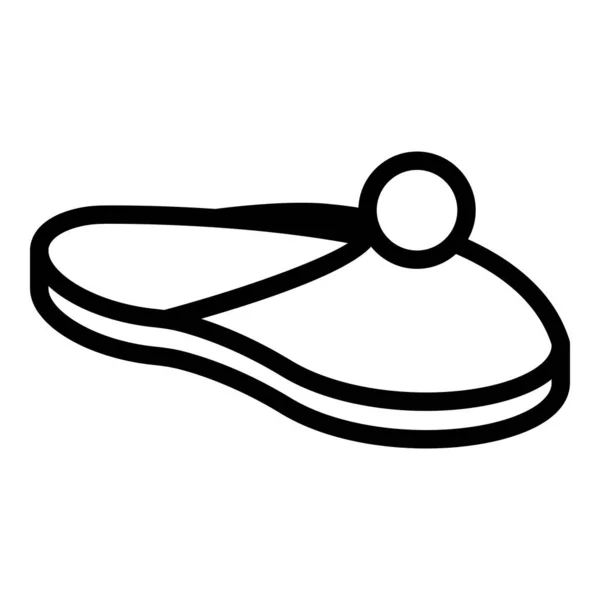 Home slippers hotel icon, outline style — Vettoriale Stock