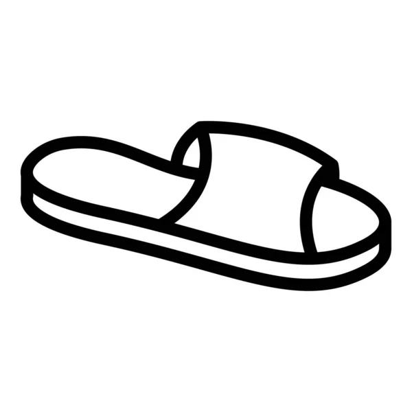 Home slippers soft icon, outline style — Vettoriale Stock