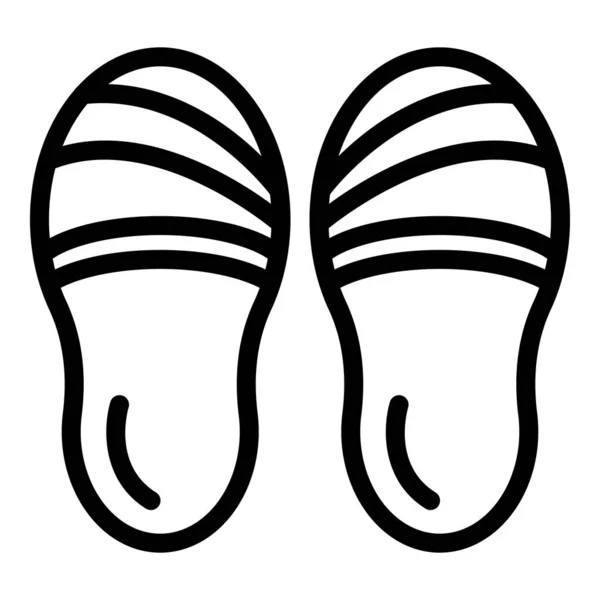 Home slippers element icon, outline style — Stock Vector