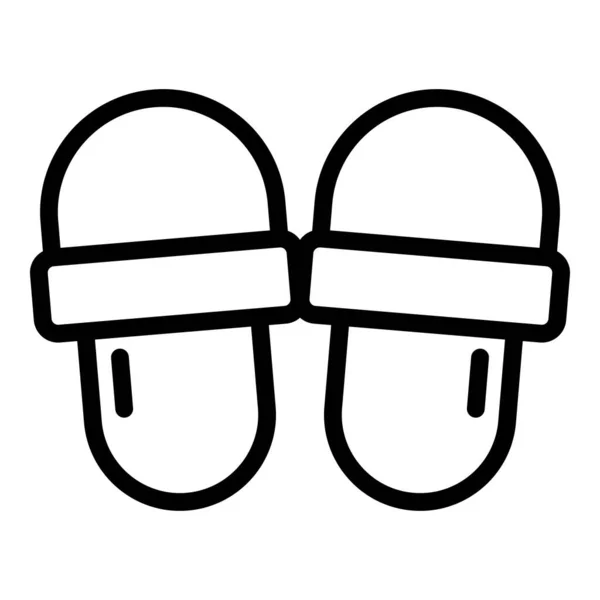 Accueil pantoufles icône classique, style contour — Image vectorielle