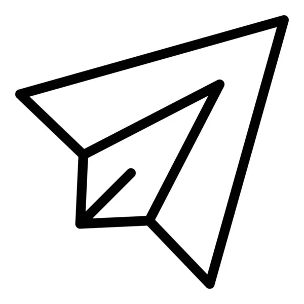 Icono plano de papel, estilo de contorno — Vector de stock