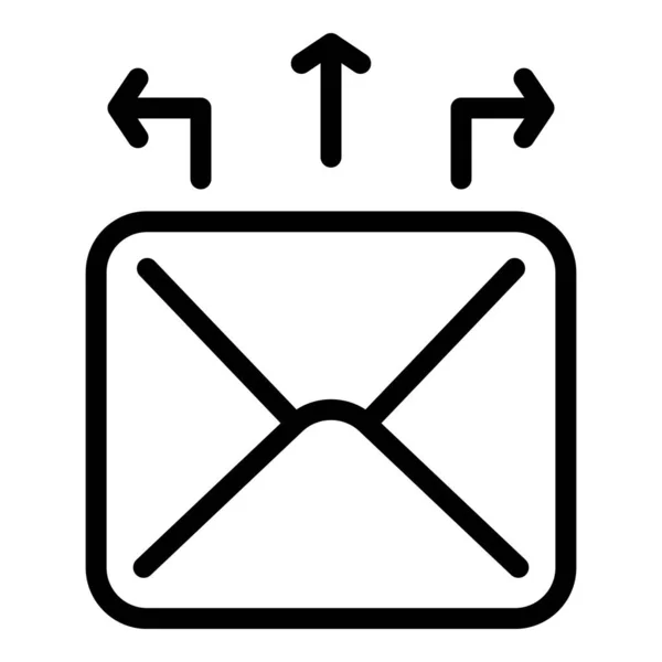 Marketing-Mail-Symbol, Umrissstil — Stockvektor