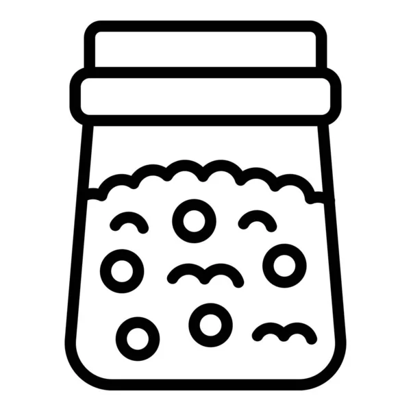 Lentil jar icon, outline style —  Vetores de Stock