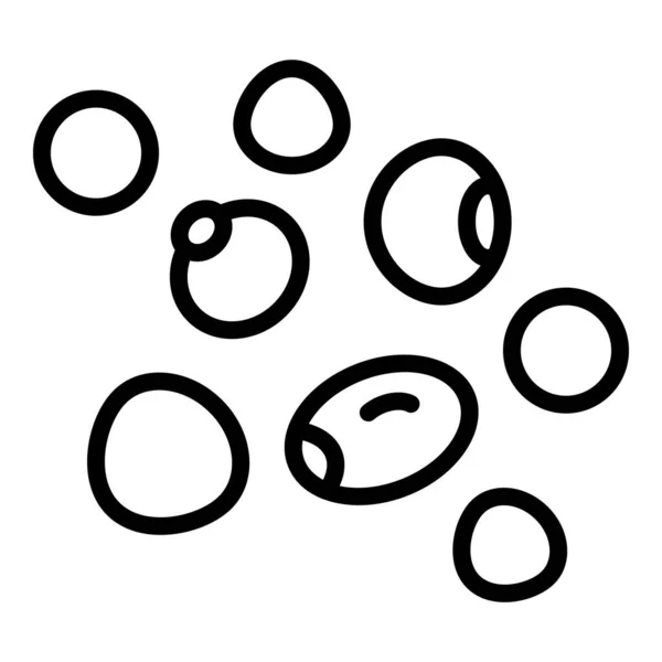 Lentil bean icon, outline style — Vettoriale Stock