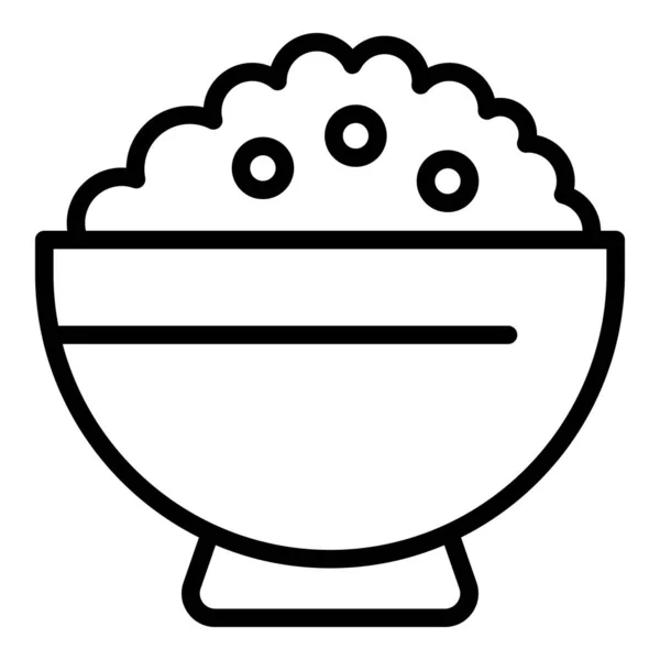 Lentil food cooking icon, outline style - Stok Vektor