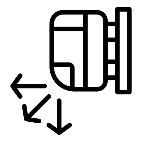 Reparar icono de dirección del aire acondicionado, estilo de contorno — Vector de stock