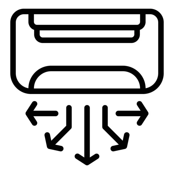 Repair air conditioner air direction icon, outline style — Stock vektor