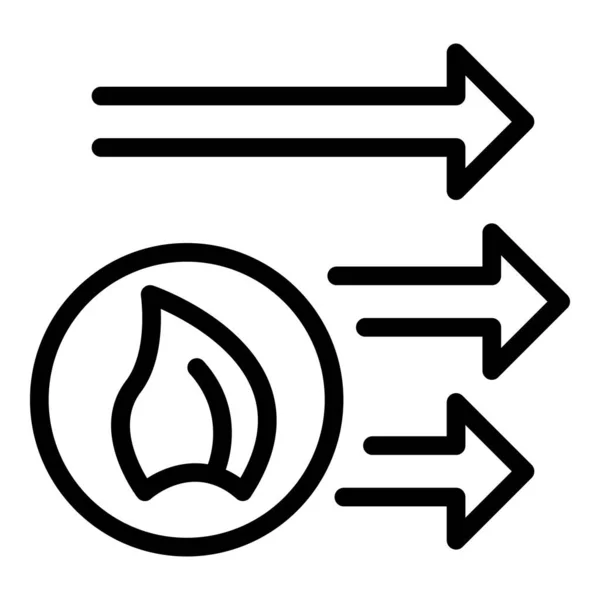 Reair conditioner warm mode icon, outline style — стоковый вектор