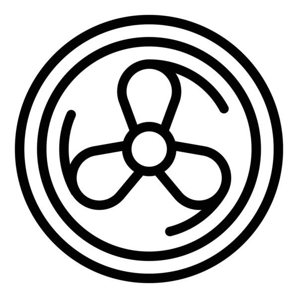 Repair air conditioner fan rotation icon, outline style — Vetor de Stock