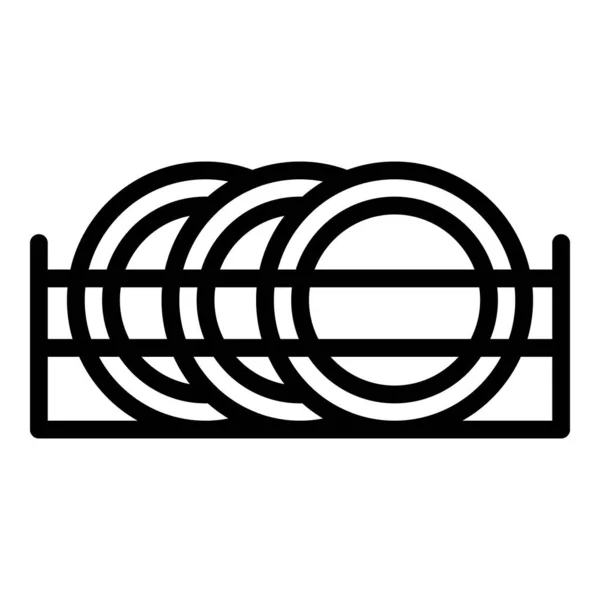 Reair dishwasher plates icon, outline style — стоковый вектор