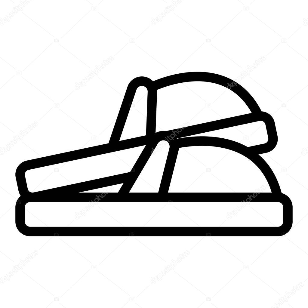 Home slippers domestic icon, outline style