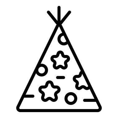 Festival partisi şapka simgesi, özet tarzı