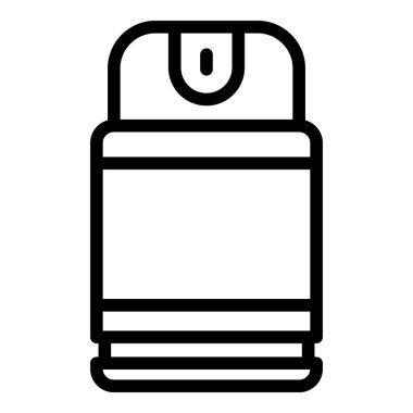 Sprey şişe dezenfekte ikonu, taslak biçimi