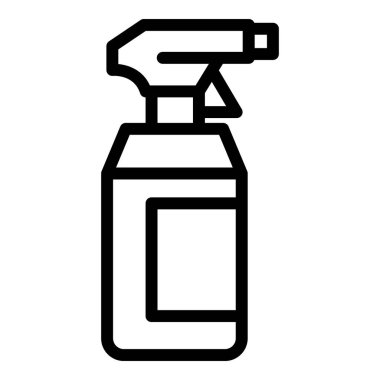 Spray bottle plastic icon, outline style vector Spray bottle plastic icon, outline style vector