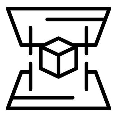 Hologram projeksiyon simgesi, özet biçimi