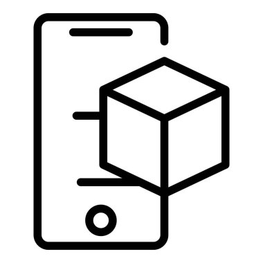 Akıllı telefon hologram projeksiyon simgesi, özet biçimi