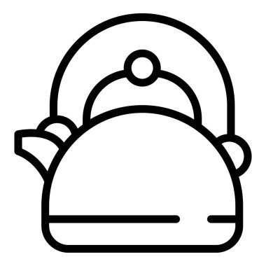 Kamp alanı çaydanlığı simgesi, özet biçimi