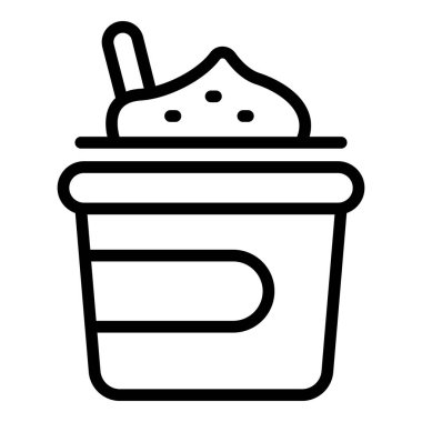 Kore kozmetik bakım kremi ikonu, özet tarzı