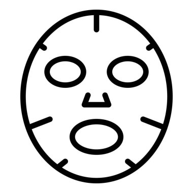 Kore kozmetik yüz maskesi simgesi, özet tarzı