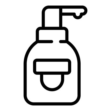 Kore kozmetik parfüm şişesi ikonu, taslak tarzı