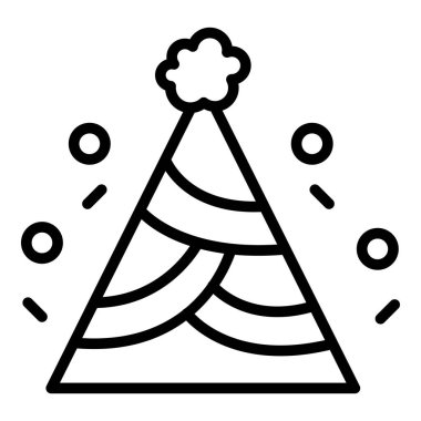 Mutlu parti şapkası simgesi, taslak biçimi