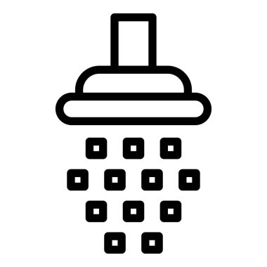 Duş başlığı temiz simgesi, özet biçimi