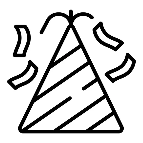 Fashion party hat icon, outline style — Stock vektor