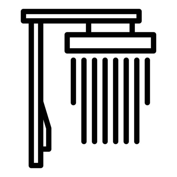 Shower head spa icon, outline style — Vetor de Stock