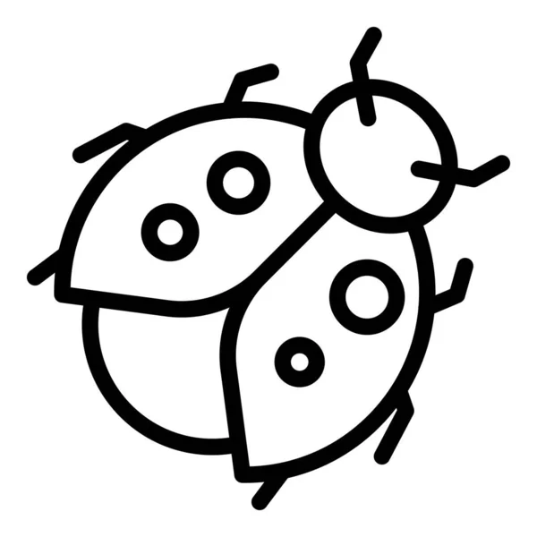 Ladybird child icon, outline style — Stock Vector
