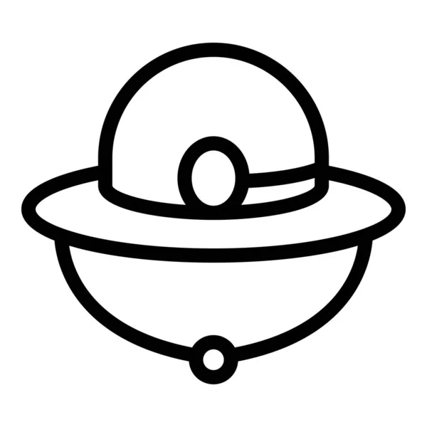 Иконка круглой шляпы экспедиции, стиль наброска — стоковый вектор