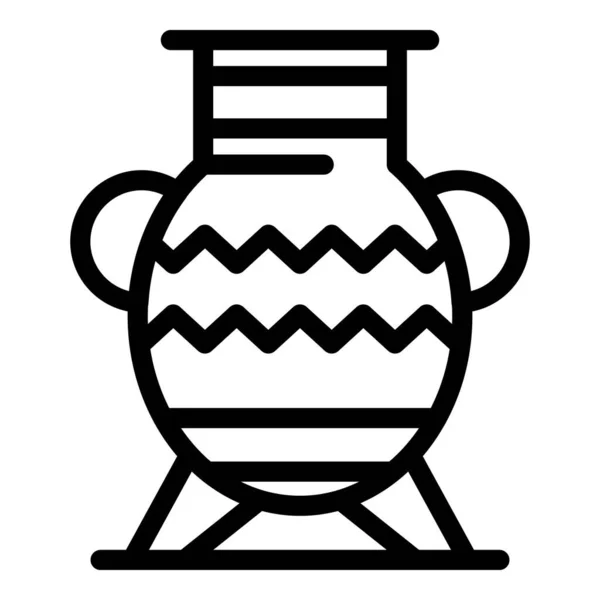 Икона древней вазы экспедиции, стиль наброска — стоковый вектор