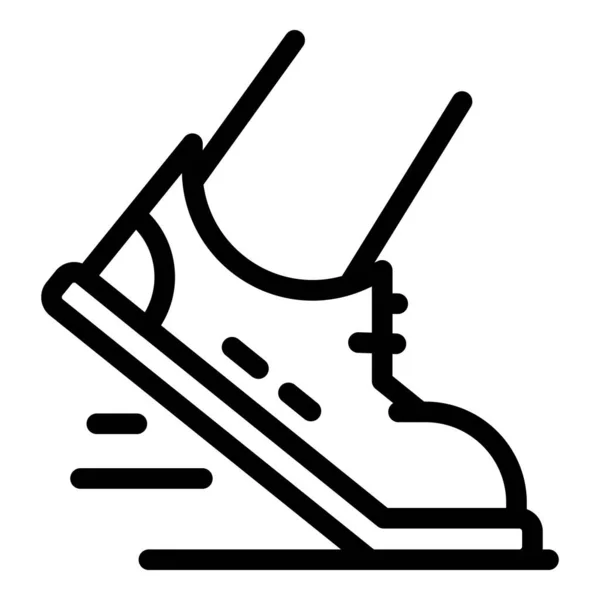 Runner start icon, outline style —  Vetores de Stock