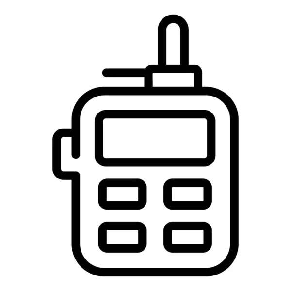 Campsite walkie talkie icon, outline style — Vettoriale Stock