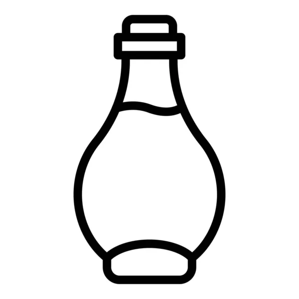 Korean cosmetics oil bottle icon, outline style —  Vetores de Stock