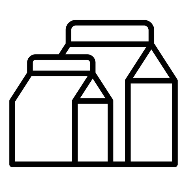 Süt ürünleri simgesini çıkarın, taslak biçimi — Stok Vektör