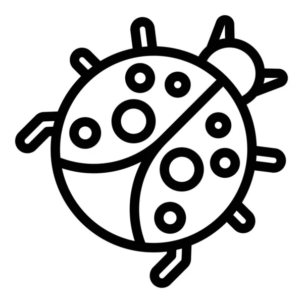 Marienkäfer-Spot-Symbol, Umrissstil — Stockvektor
