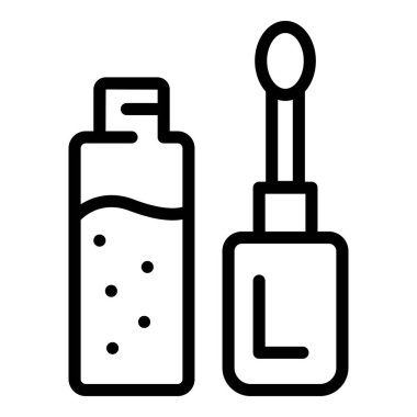 Kore kozmetik bakım ruj ikonu, özet tarzı