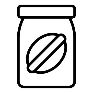 Yemek kavanozu simgesini kaldır, taslak biçimi