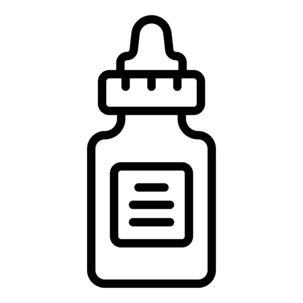 Koreaanse cosmetica druppelaar pictogram, omtrek stijl — Stockvector