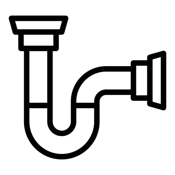 Geschirrspüler-Vollrohr-Symbol reparieren, Stil umreißen — Stockvektor