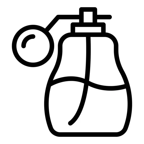 Spray garrafa ícone de perfume de óleo, estilo esboço — Vetor de Stock
