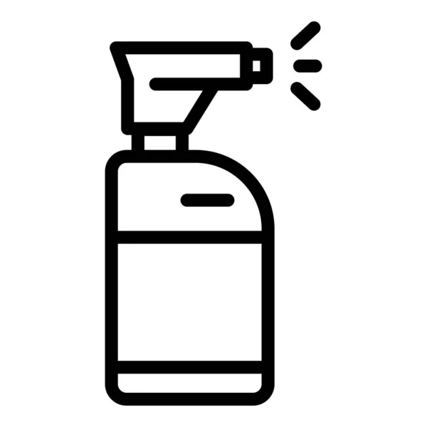 Spray bottle cleaner icon, outline style — Stock Vector