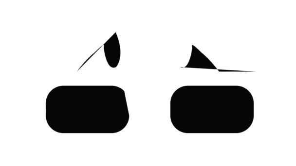 3d gafas icono de animación — Vídeos de Stock
