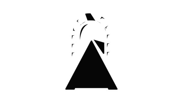 Spoortunnel pictogram animatie — Stockvideo