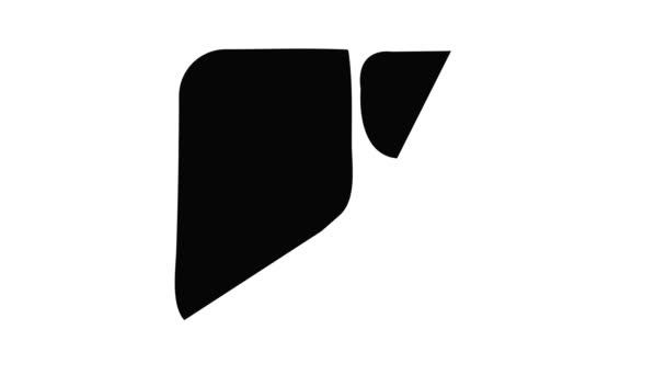 Animazione icona del fegato — Video Stock
