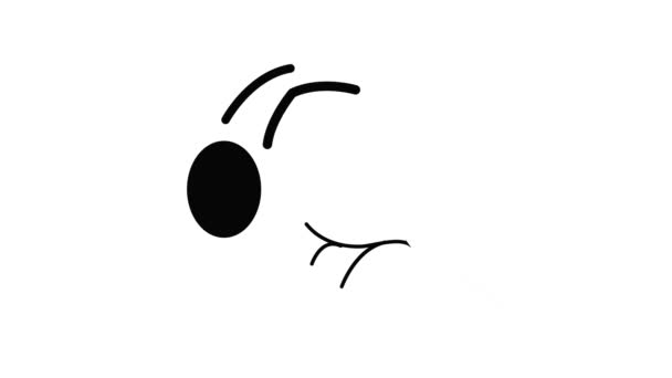 Animace ikon lidského oka — Stock video