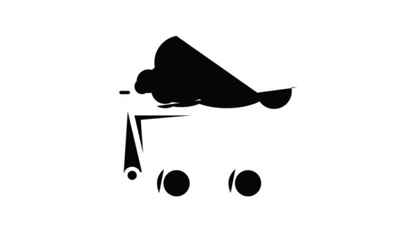 Анимация значка горной корзины — стоковое видео
